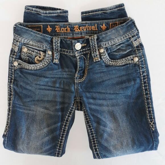 Rock Revival Ankle Skinny Braylee Jeans 24 - Picture 5 of 13